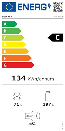 Bomann Kühl-Gefrierkombination 268L – 180cm, Inox