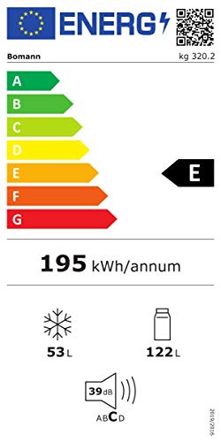 Bomann Kühl-Gefrierkombination 175L – 143cm, Weiß
