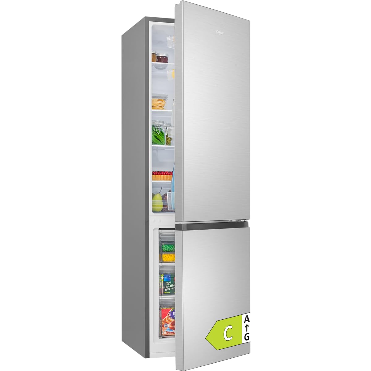 Bomann Kühl-Gefrierkombination 268L – 180cm, Inox