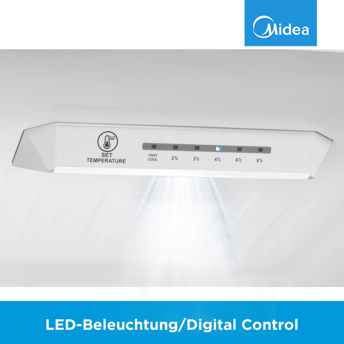 Midea Kühl-Gefrierkombination 270L – 180cm, No Frost, Edelstahl