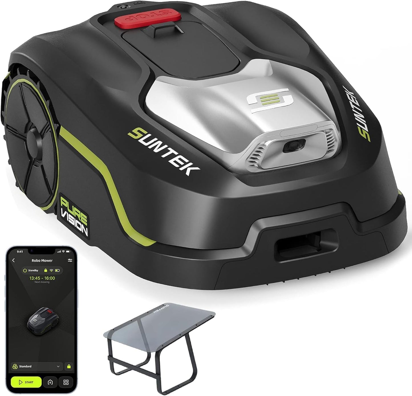 SUNTEK Mähroboter SRM2050 ohne Begrenzungskabel, 500m², KI Vision, Garage