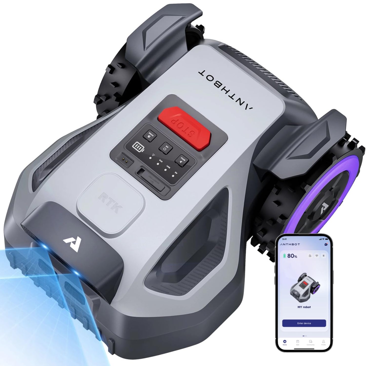 ANTHBOT Mähroboter M5 ohne Begrenzungskabel, 500m², NRTK & Dual-Vision