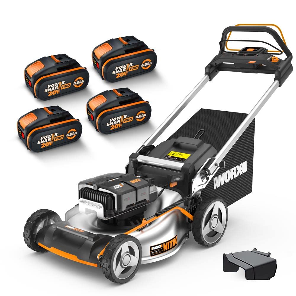 WORX Akku-Rasenmäher WG761E Profi 80V, 51cm Schnittbreite