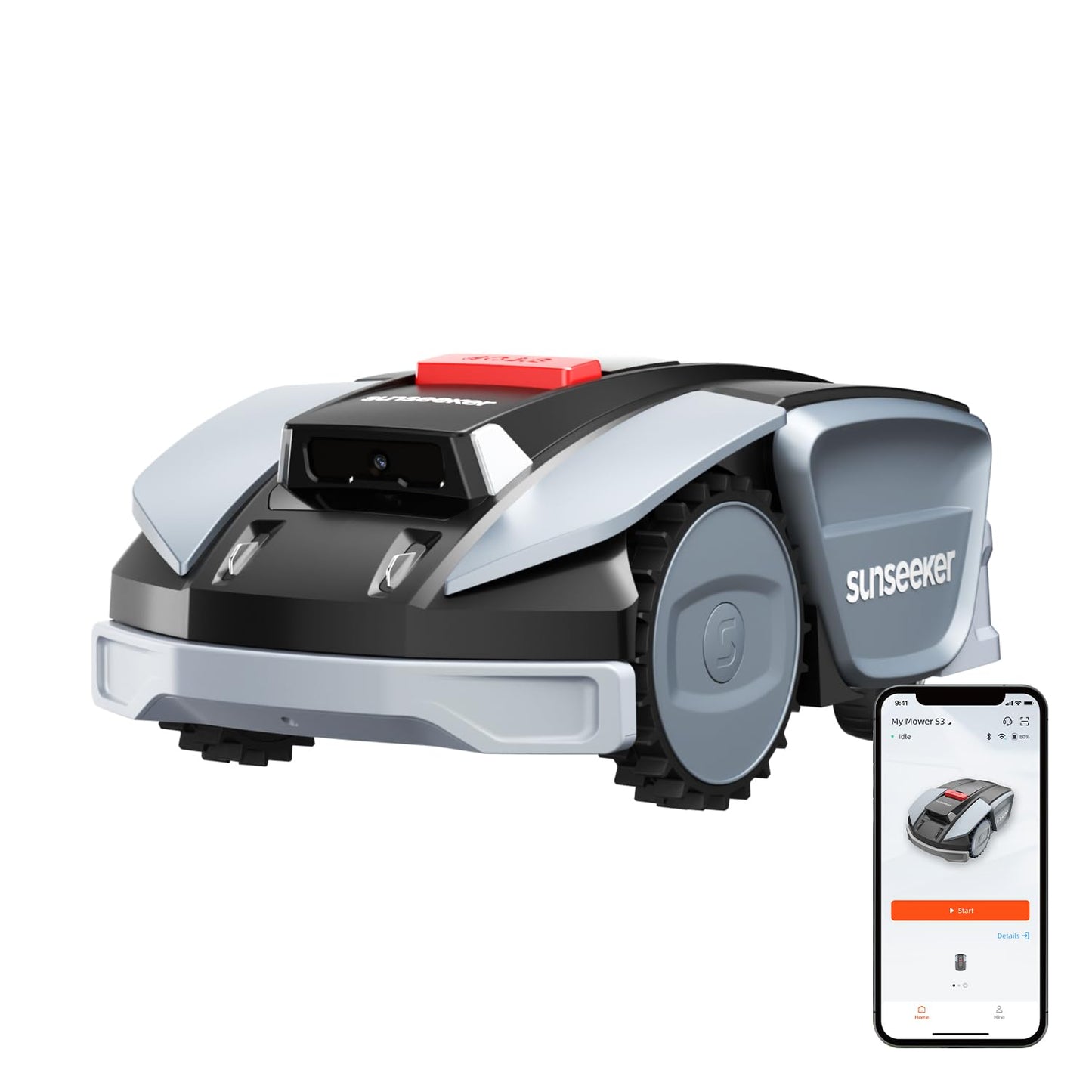 Sunseeker Mähroboter S3 ohne Begrenzungskabel, 800m², RTK+Vision