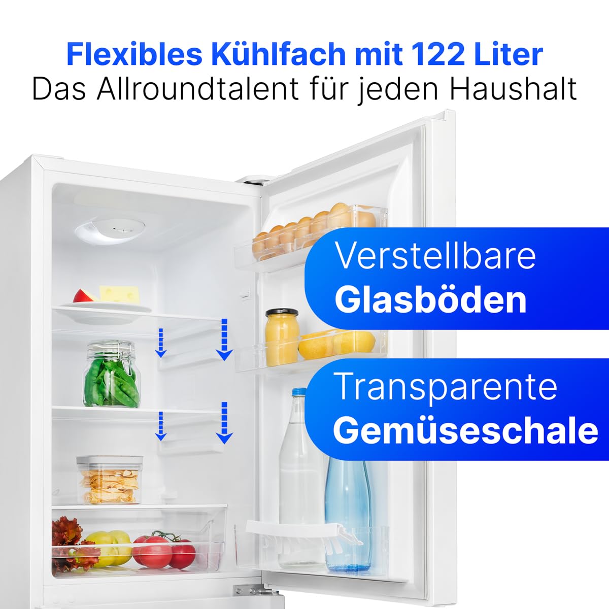 Bomann Kühl-Gefrierkombination 175L – 143cm, Weiß