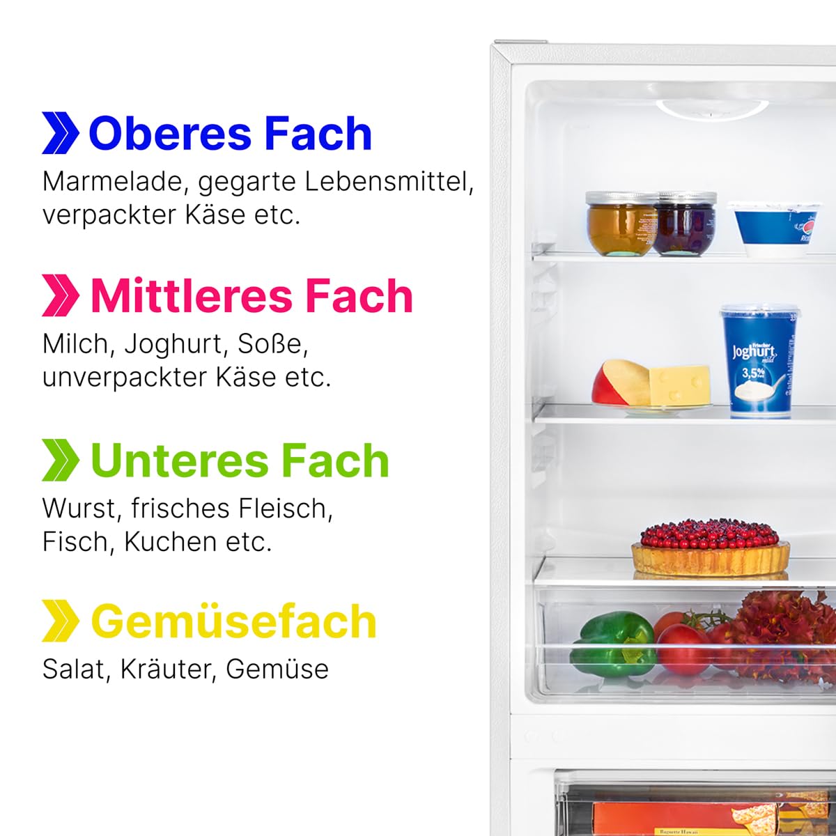 Bomann Kühl-Gefrierkombination 175L – 143cm, Weiß