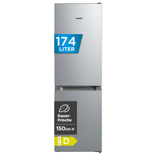 Comfee Kühl-Gefrierkombination 174L – 150cm, Silber
