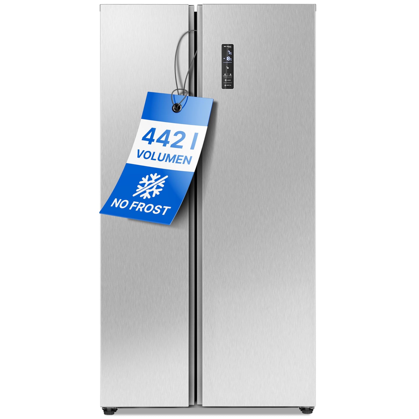 Bomann Side-by-Side Kühlschrank 442L – No Frost, Inox