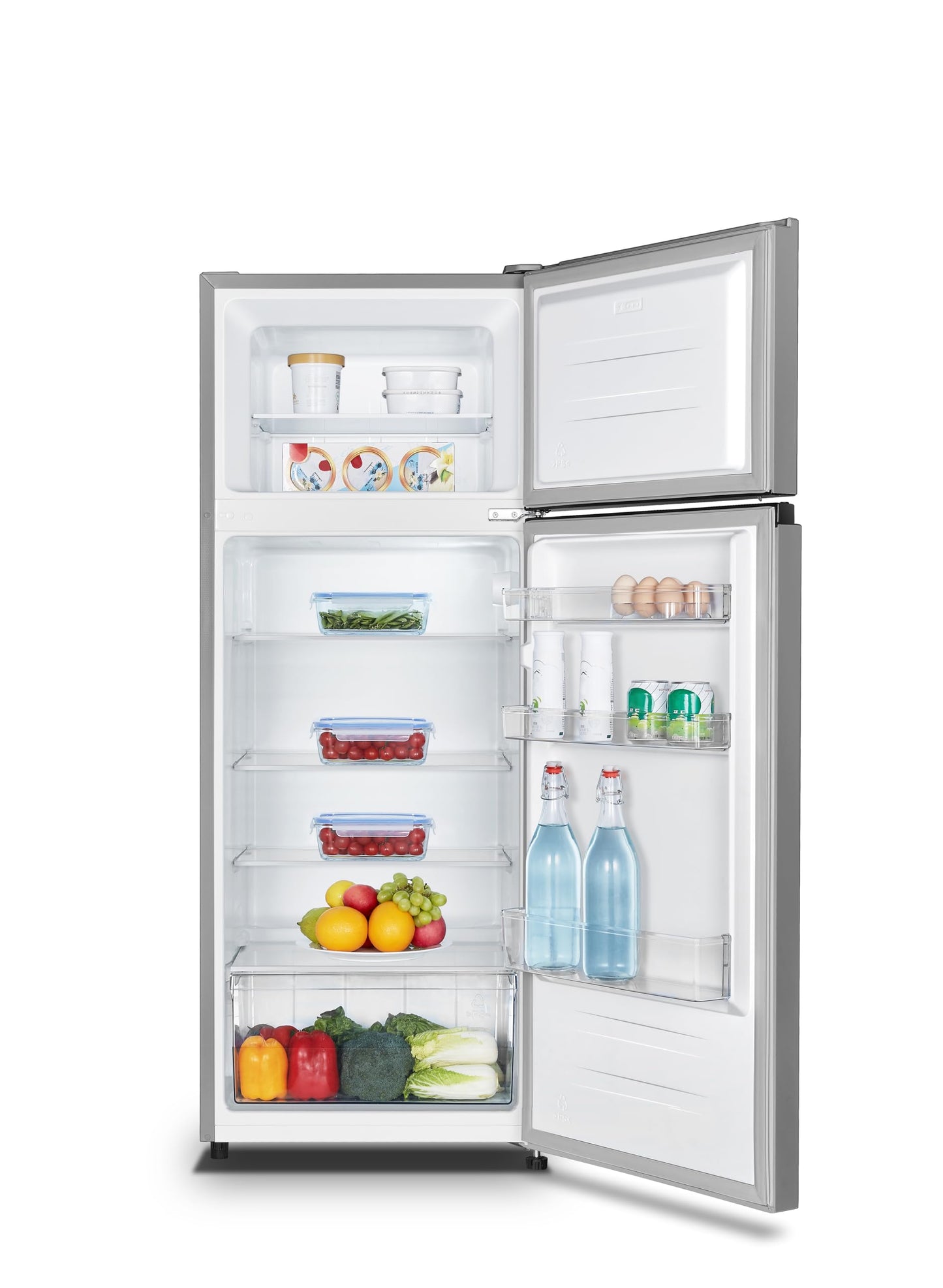 Gorenje Doppeltür Kühlschrank 206L – 143cm, Silber