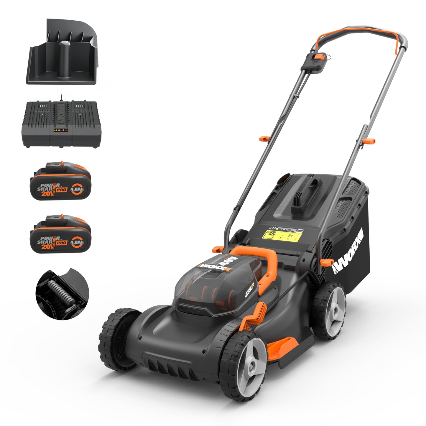 WORX Akku-Rasenmäher PowerShare Pro WG734E 40V, 40cm