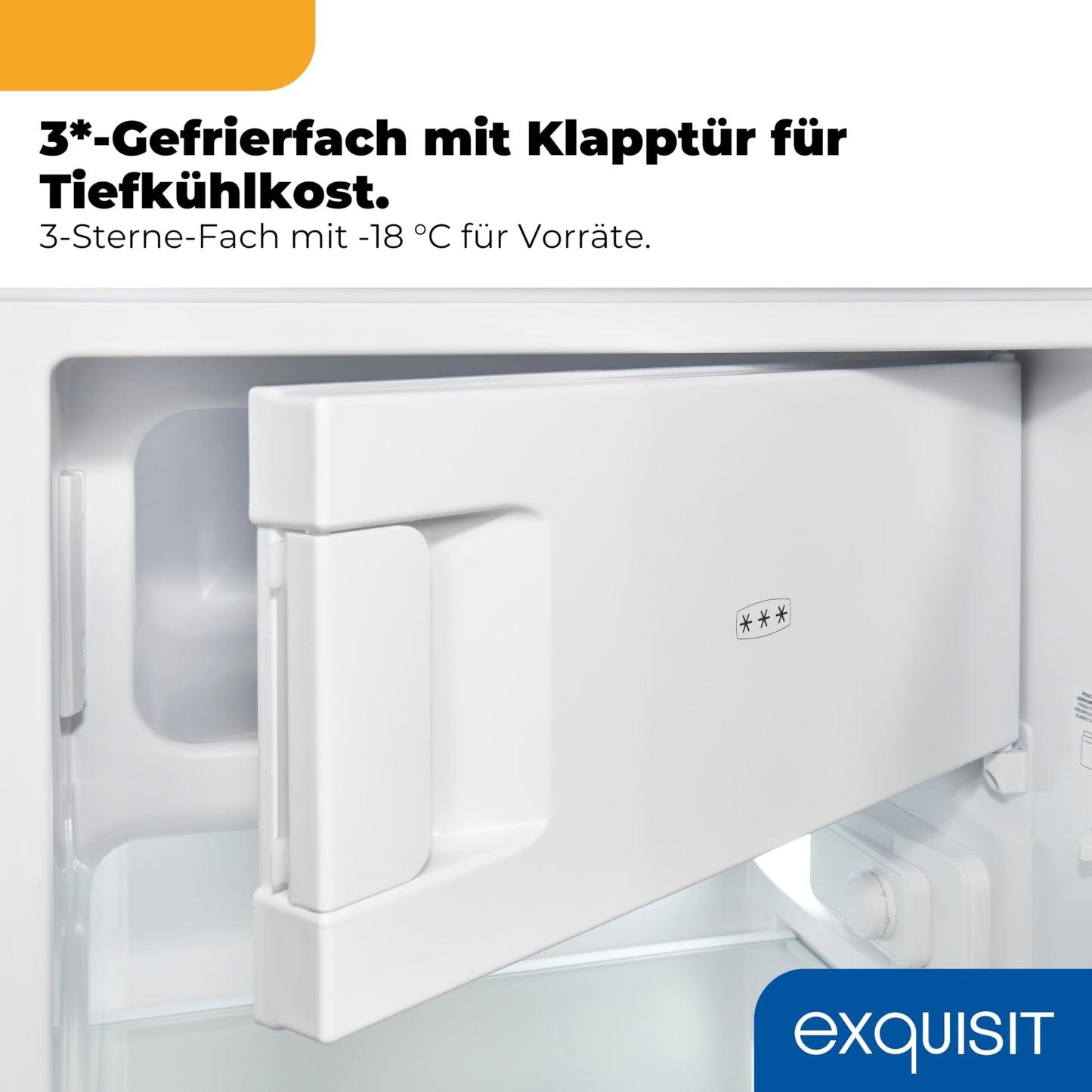 Exquisit Kühlschrank mit Gefrierfach 81L – Kompakt, Weiß