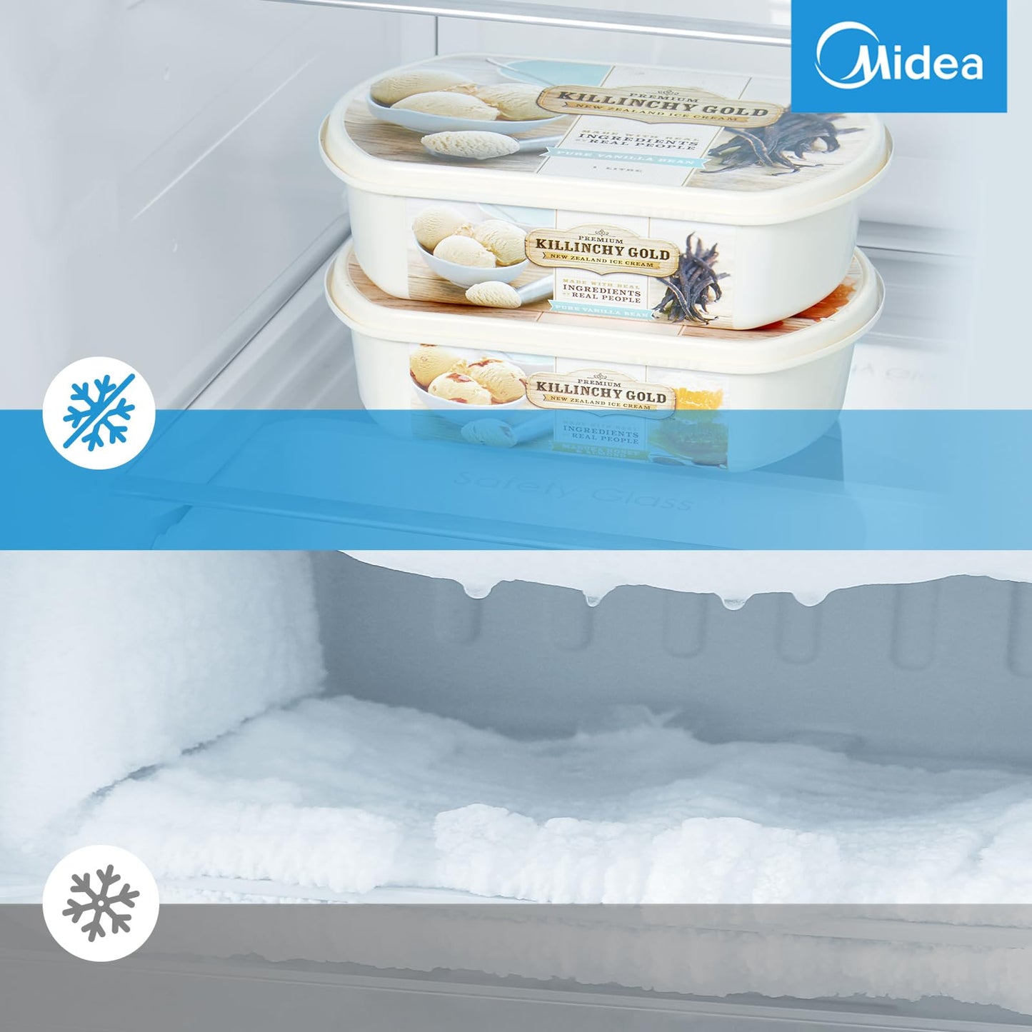 Midea Side-by-Side Kühlschrank 548L – No Frost, Inox