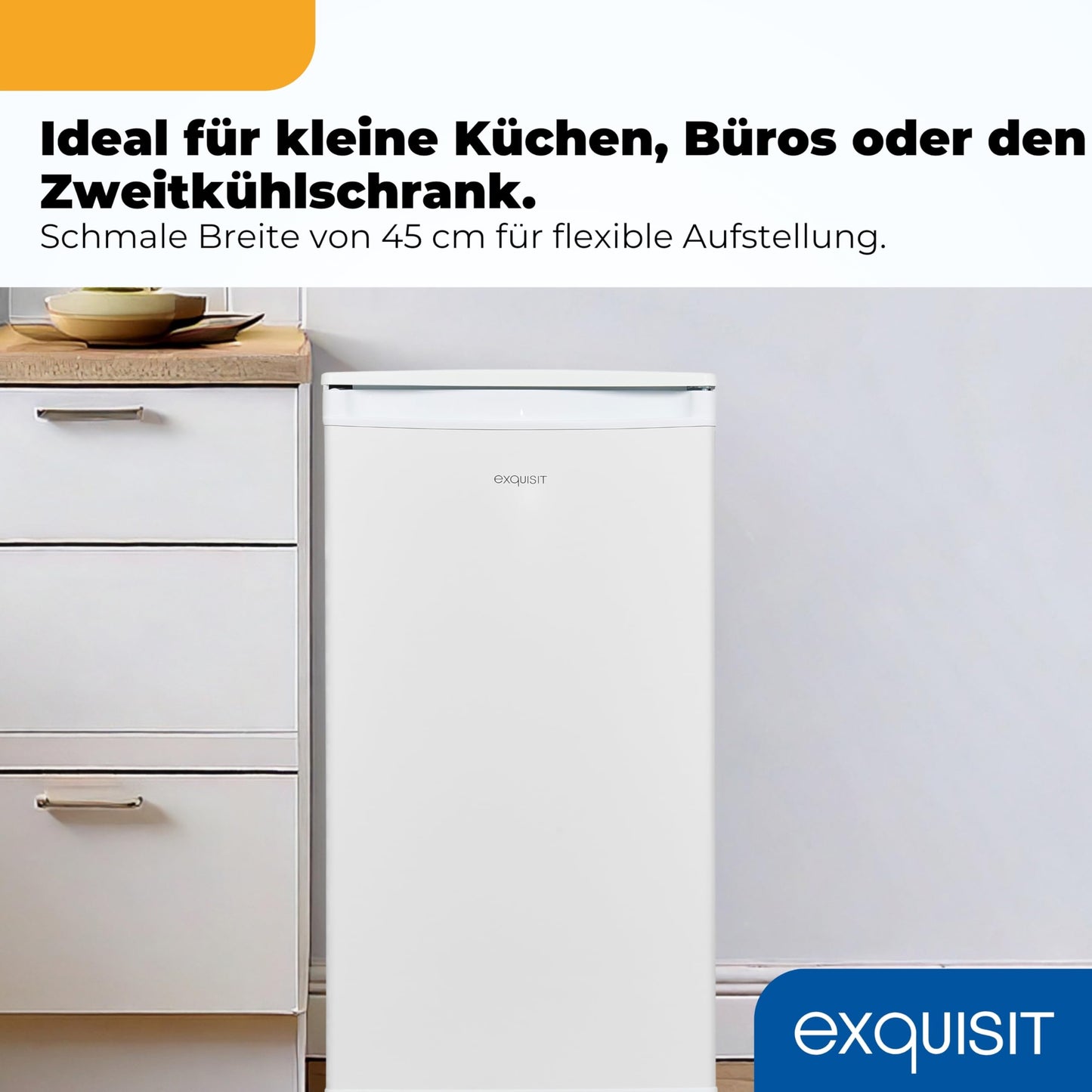 Exquisit Kühlschrank 76L – Kompakt, Weiß