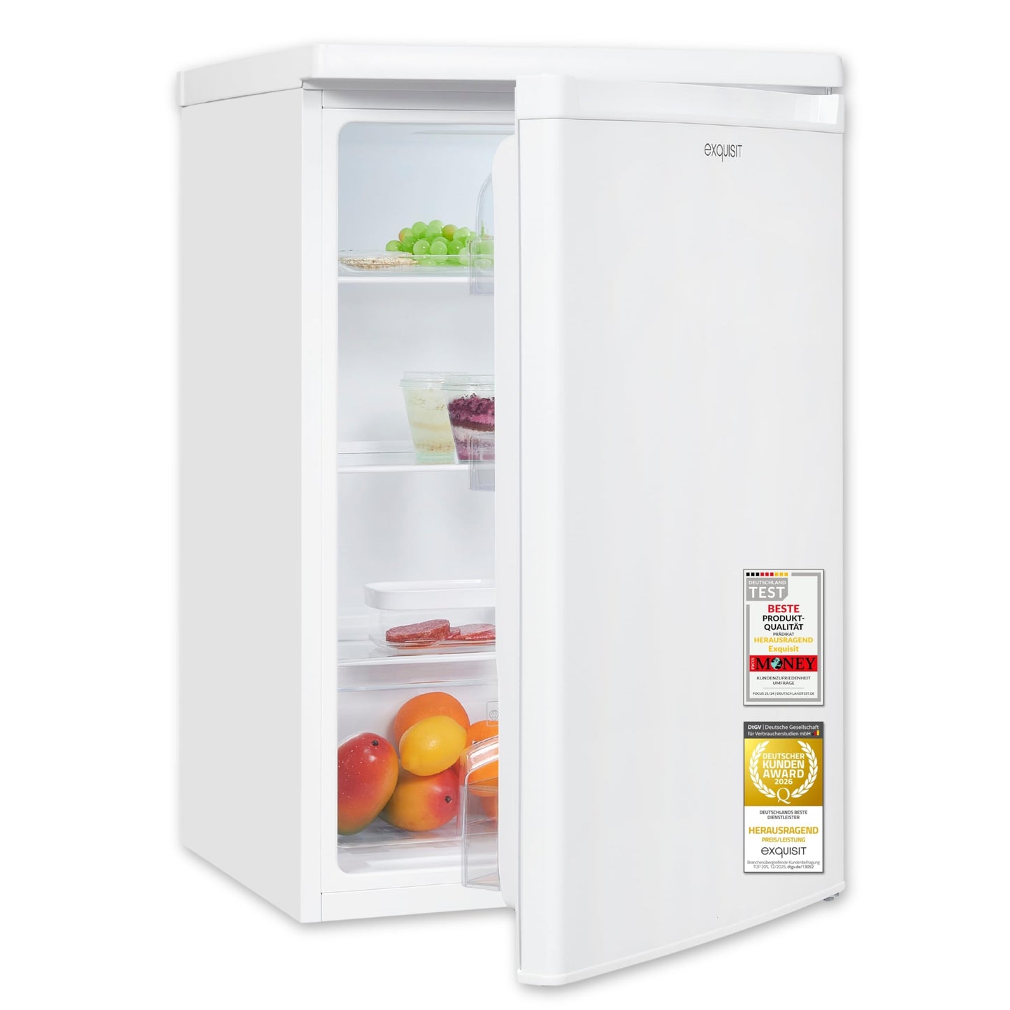 Exquisit Kühlschrank 127L – Kompakt, Weiß