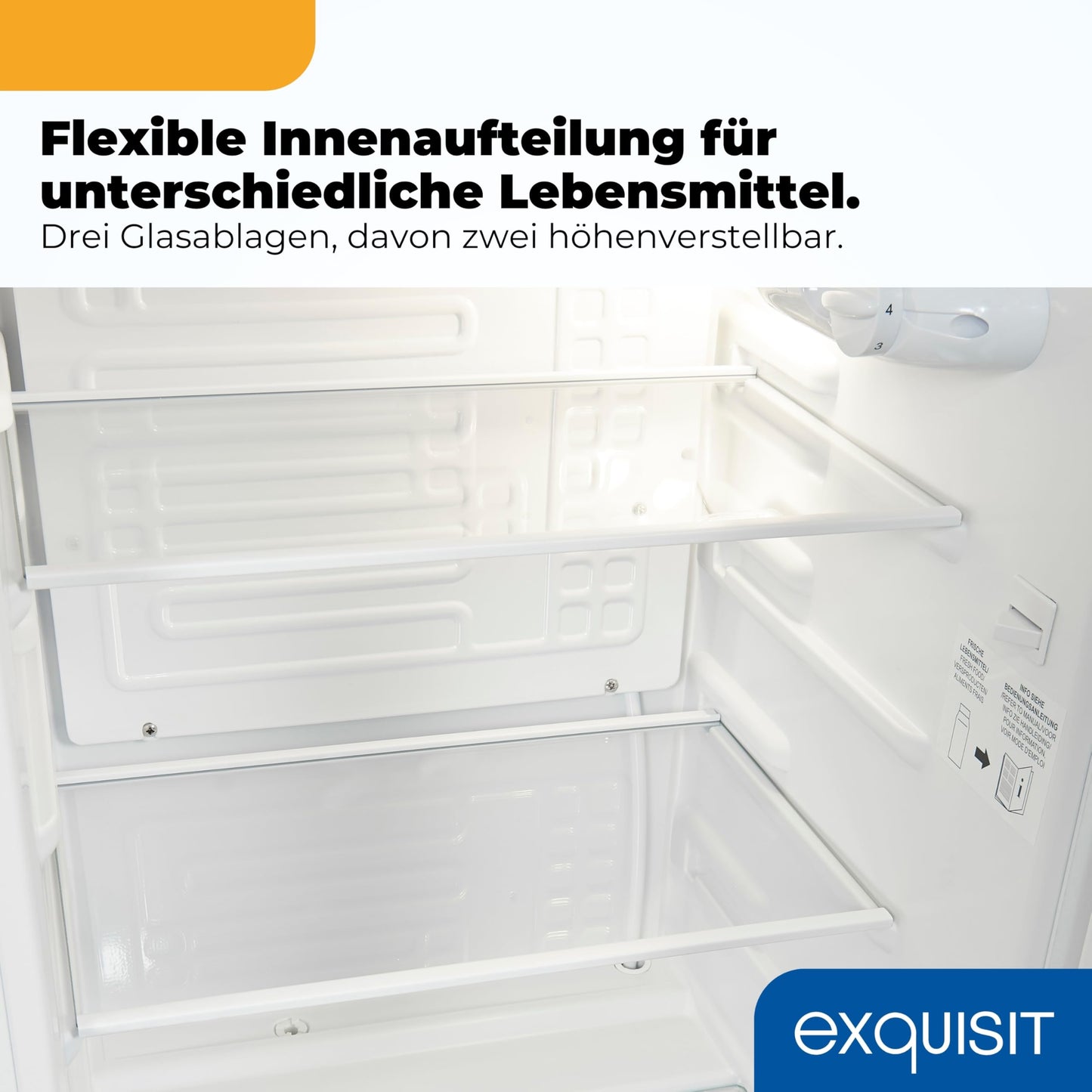 Exquisit Kühlschrank 76L – Kompakt, Weiß