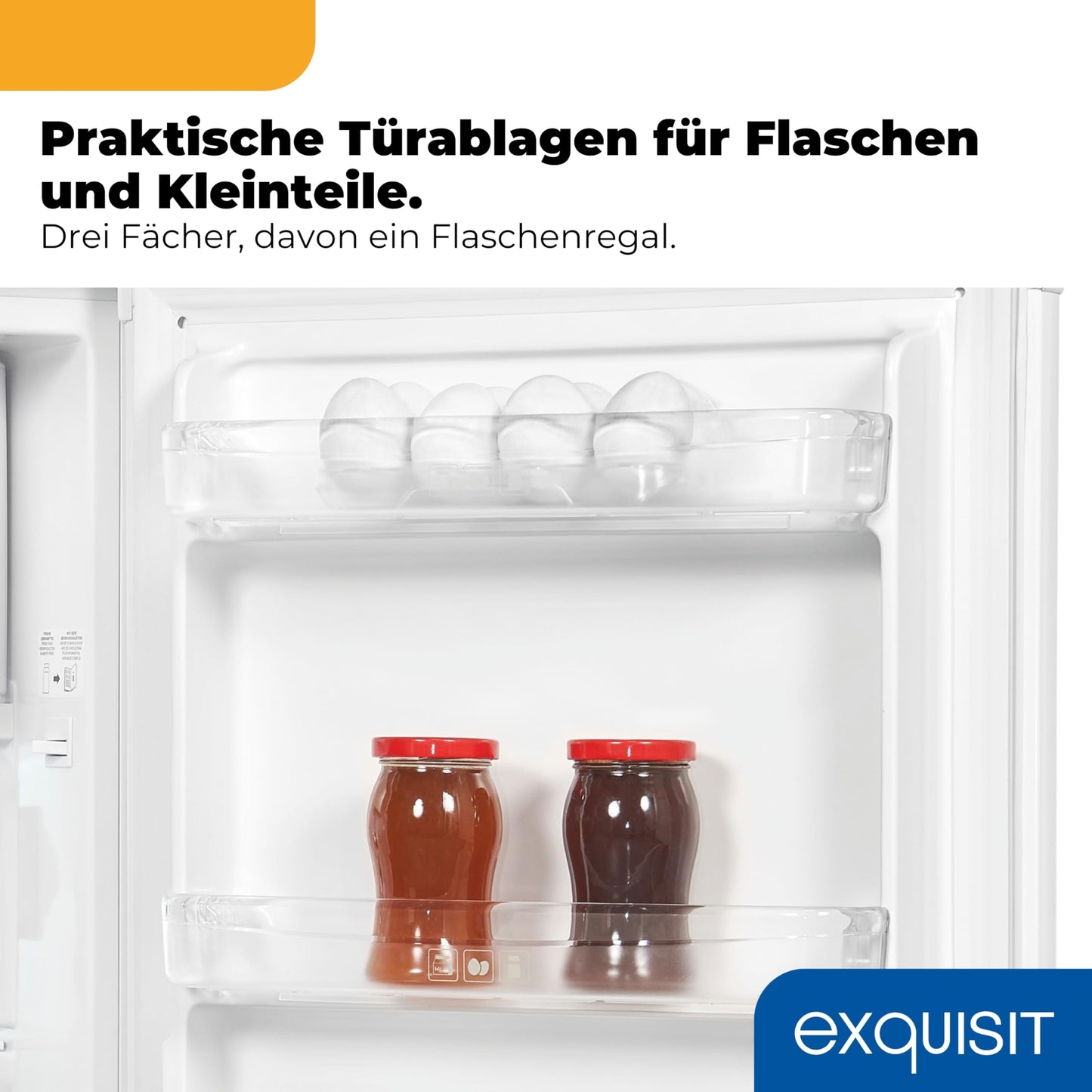 Exquisit Kühlschrank mit Gefrierfach 81L – Kompakt, Weiß