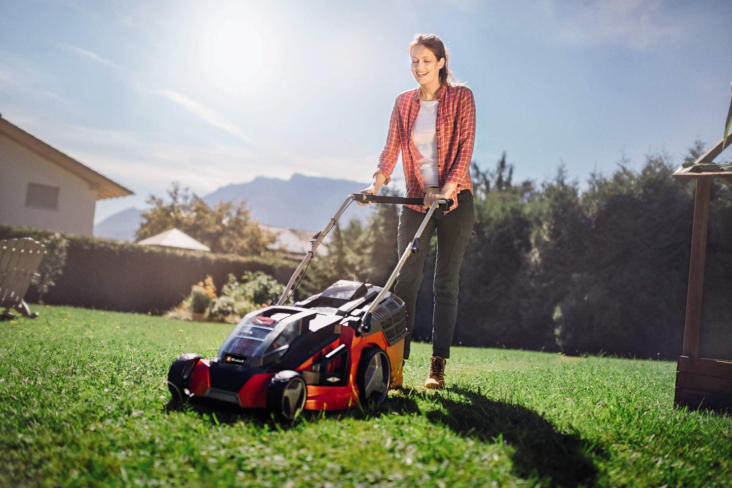 Einhell Akku-Rasenmäher GE-cm 43 Li M Kit 36V, 43cm, 600m², inkl. Akkus