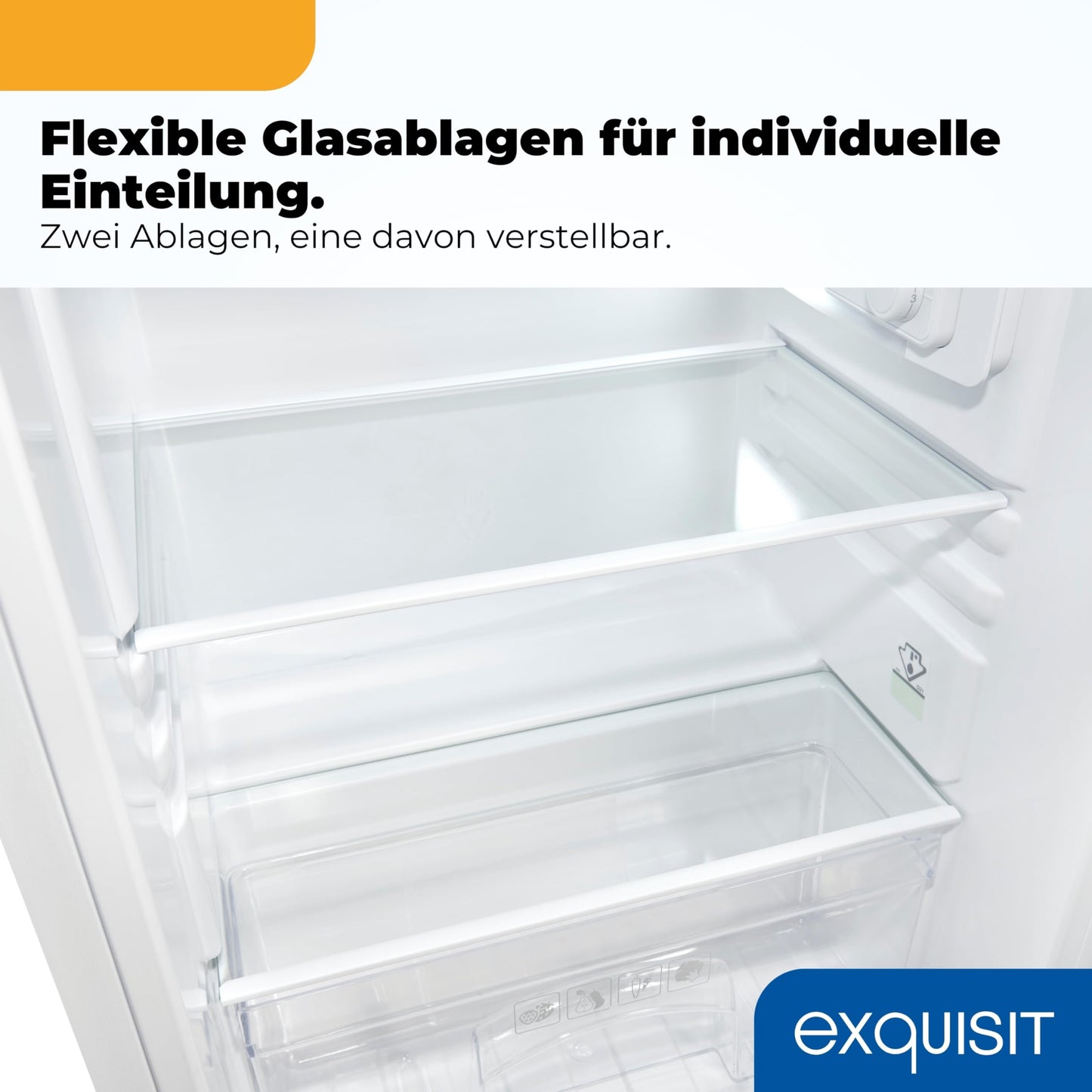 Exquisit Kühlschrank mit Gefrierfach 81L – Kompakt, Weiß