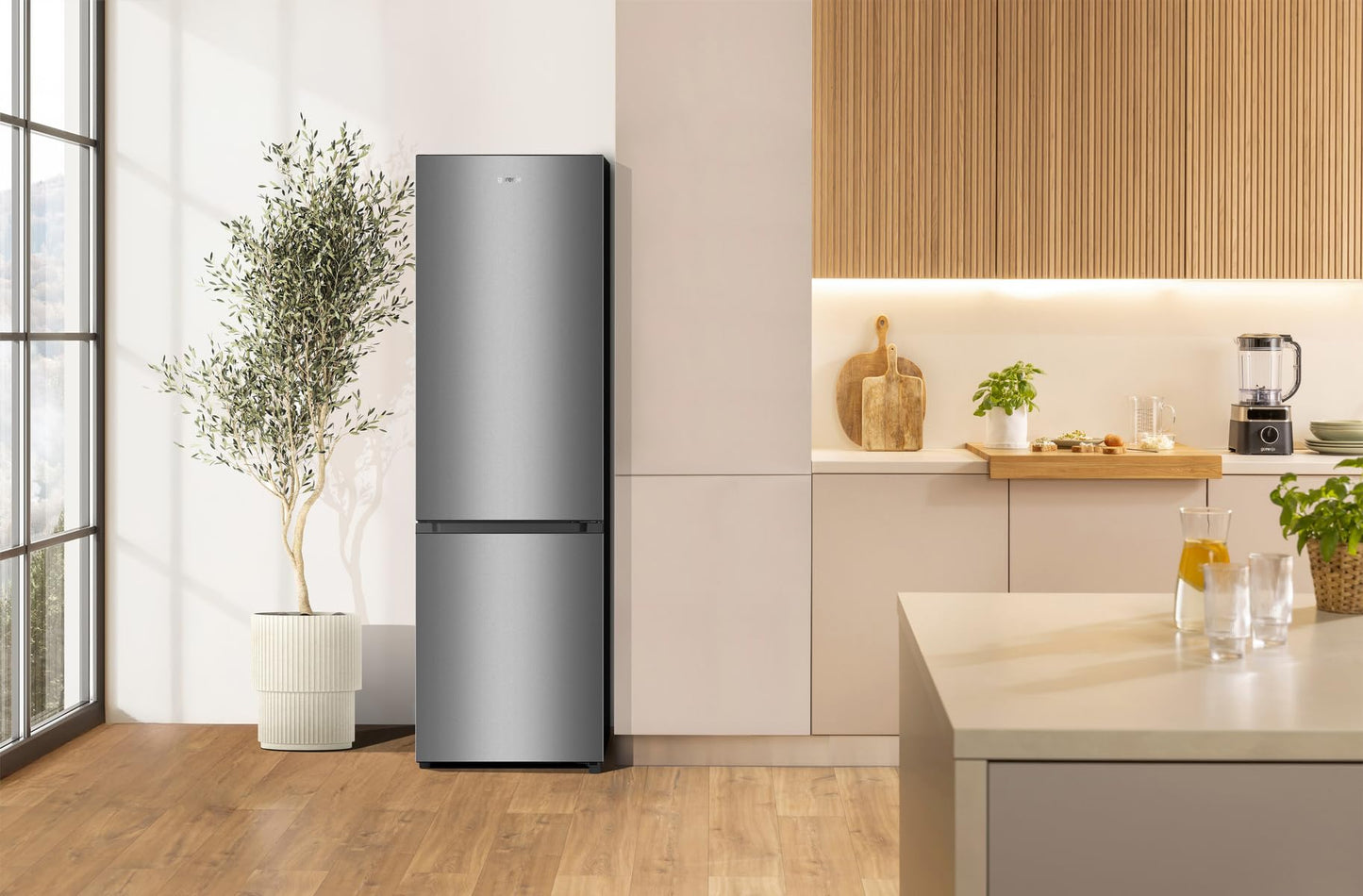 Gorenje Kühl-Gefrierkombination 264L – 180cm, Grau