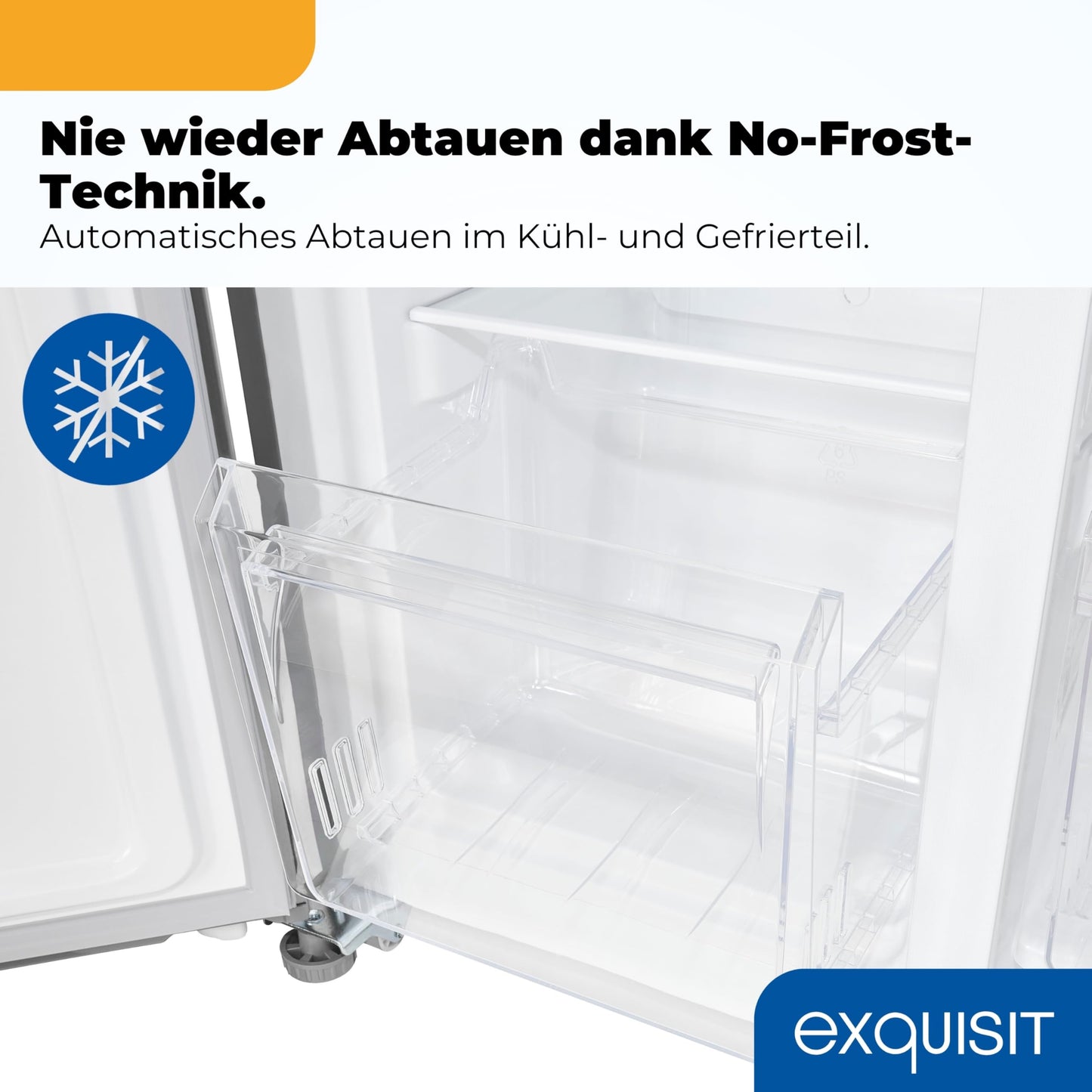 Exquisit Side-by-Side Kühlschrank 442L – No Frost, Anthrazit