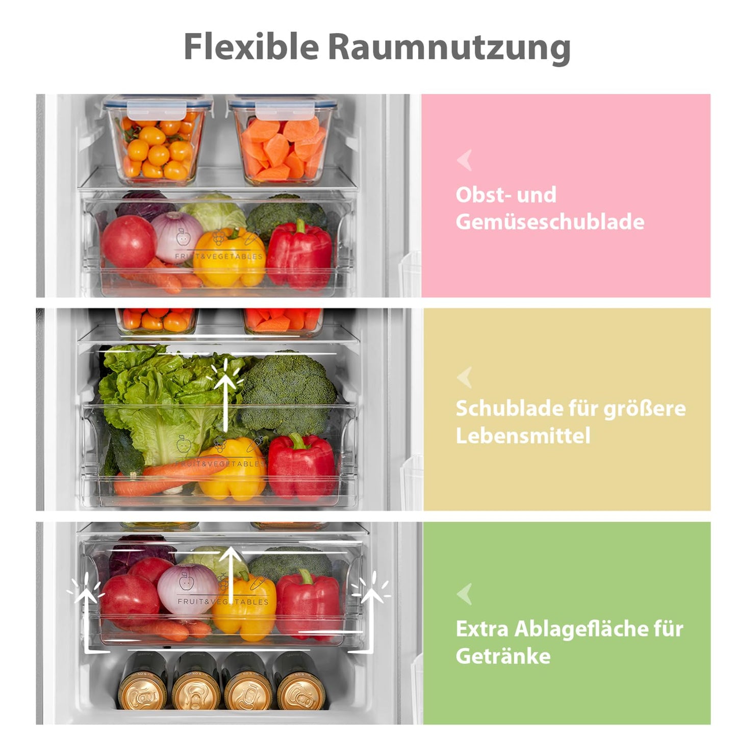 Comfee Kühl-Gefrierkombination 174L – 150cm, Silber