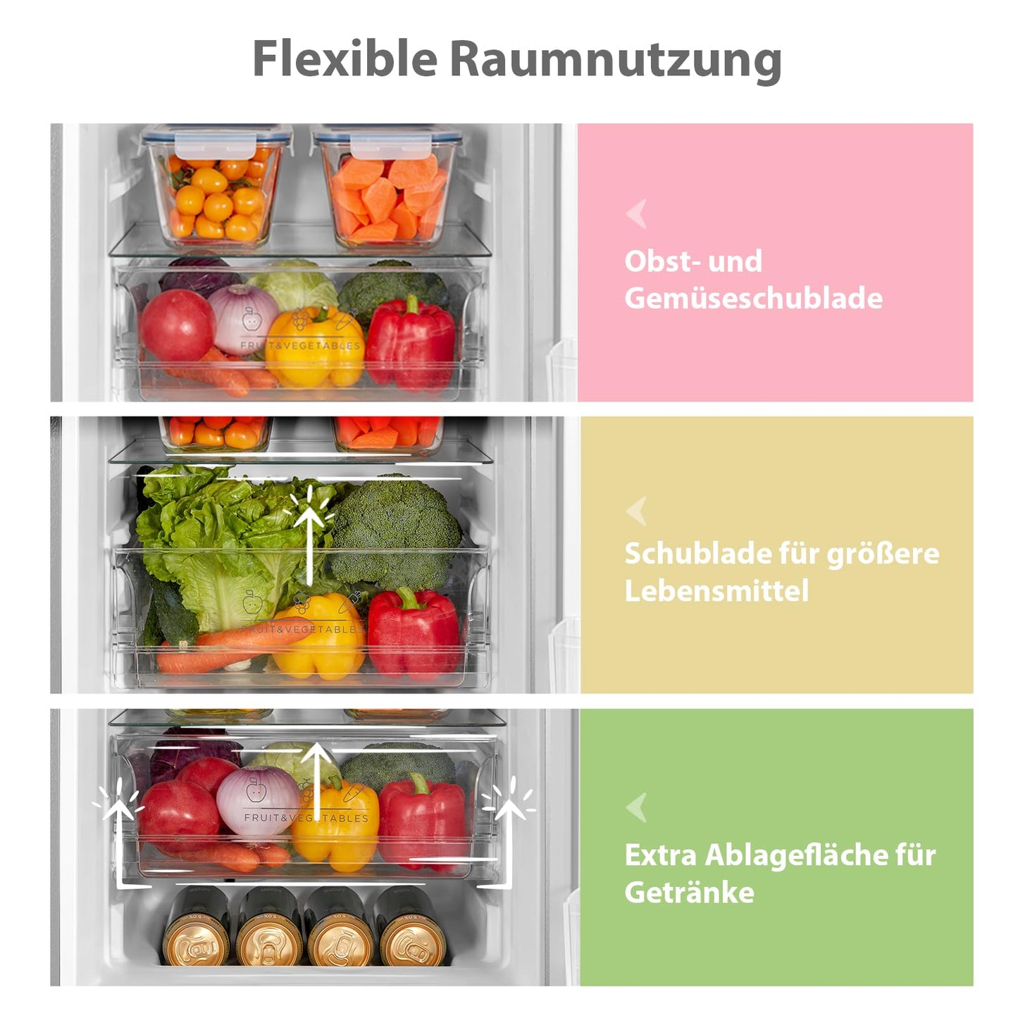 Comfee Kühl-Gefrierkombination 174L – 150cm, Silber