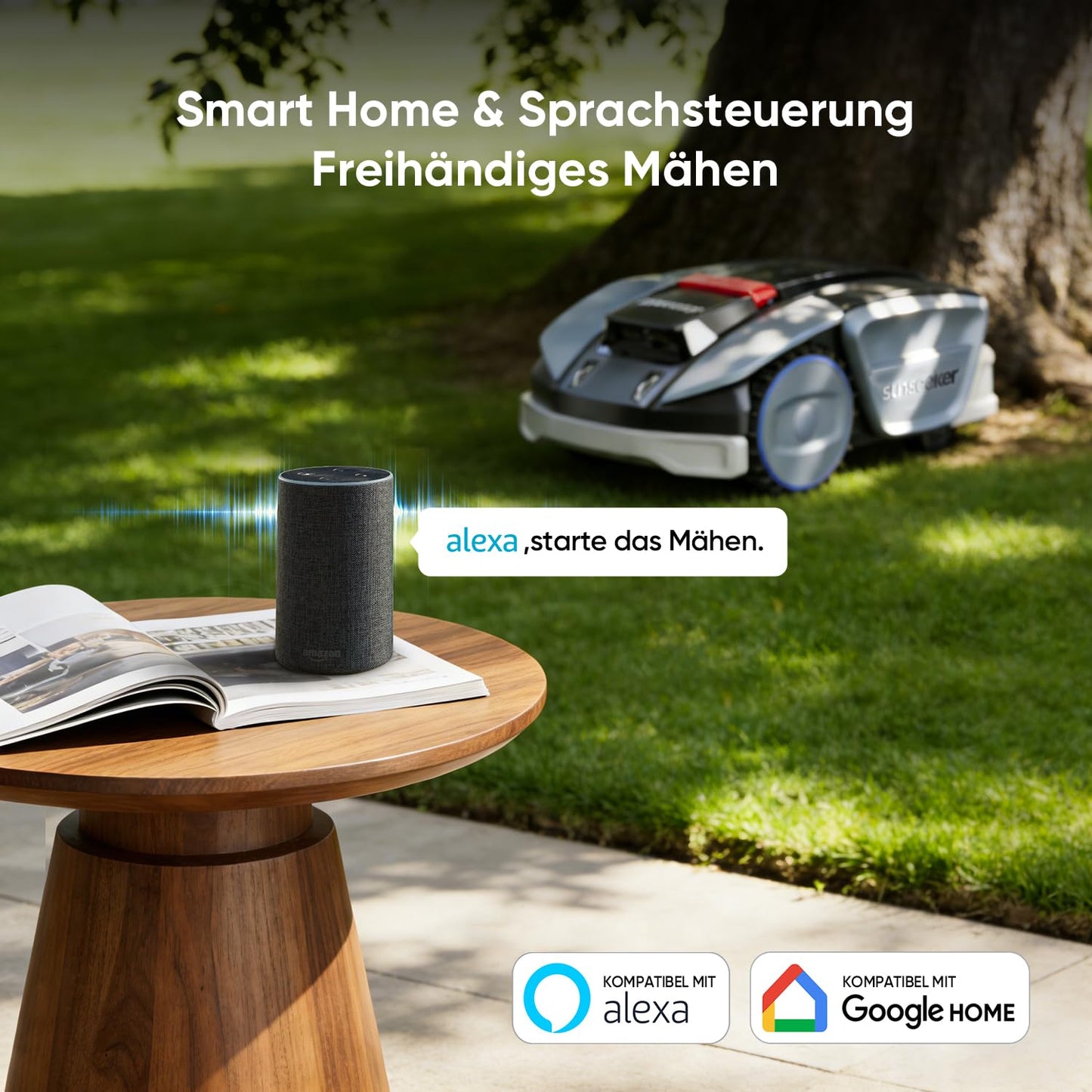 Sunseeker Mähroboter S3 ohne Begrenzungskabel, 800m², RTK+Vision