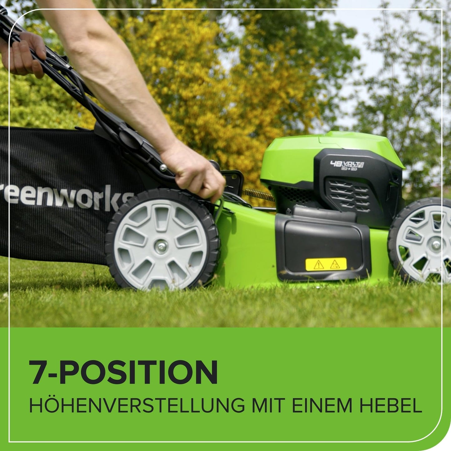 Greenworks Akku-Rasenmäher 48V, Selbstfahrend, 46cm, 480m², inkl. Akkus