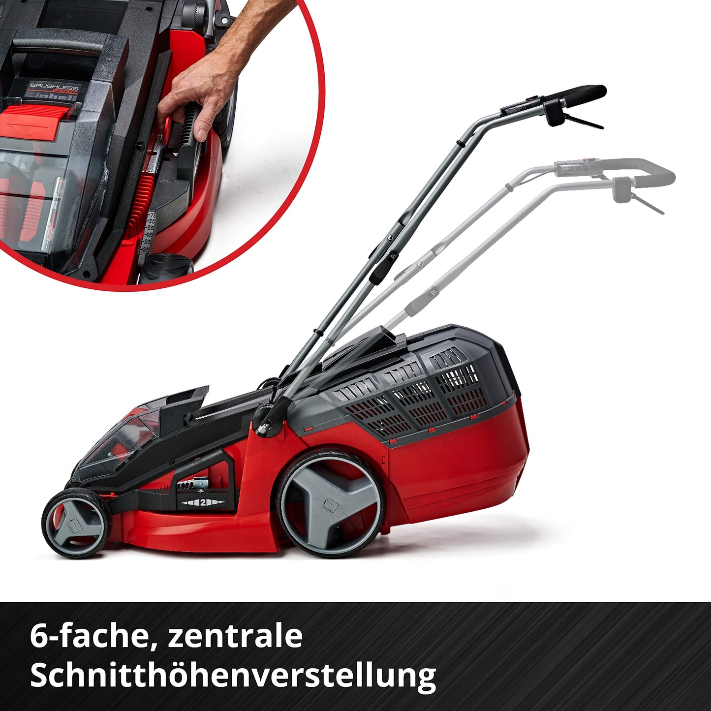 Einhell Akku-Rasenmäher GE-cm 43 Li M Kit 36V, 43cm, 600m², inkl. Akkus