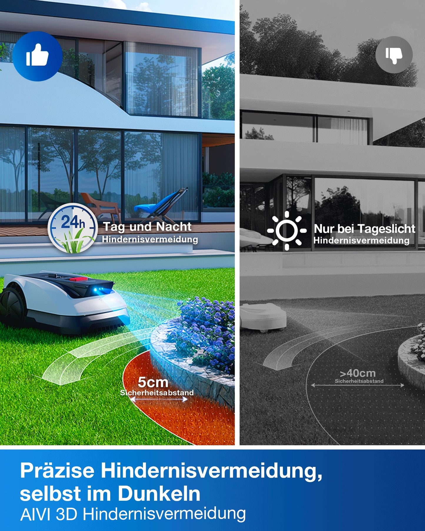 ECOVACS Mähroboter Goat O800 ohne Begrenzungskabel, 800m², RTK+Vision