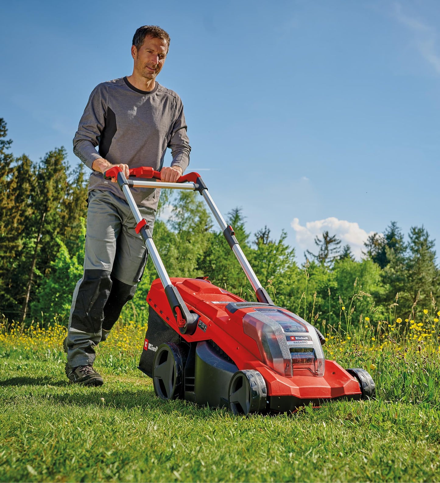 Einhell Akku-Rasenmäher RASARRO 36/42 Kit 36V, 42cm, 550m², inkl. Akkus