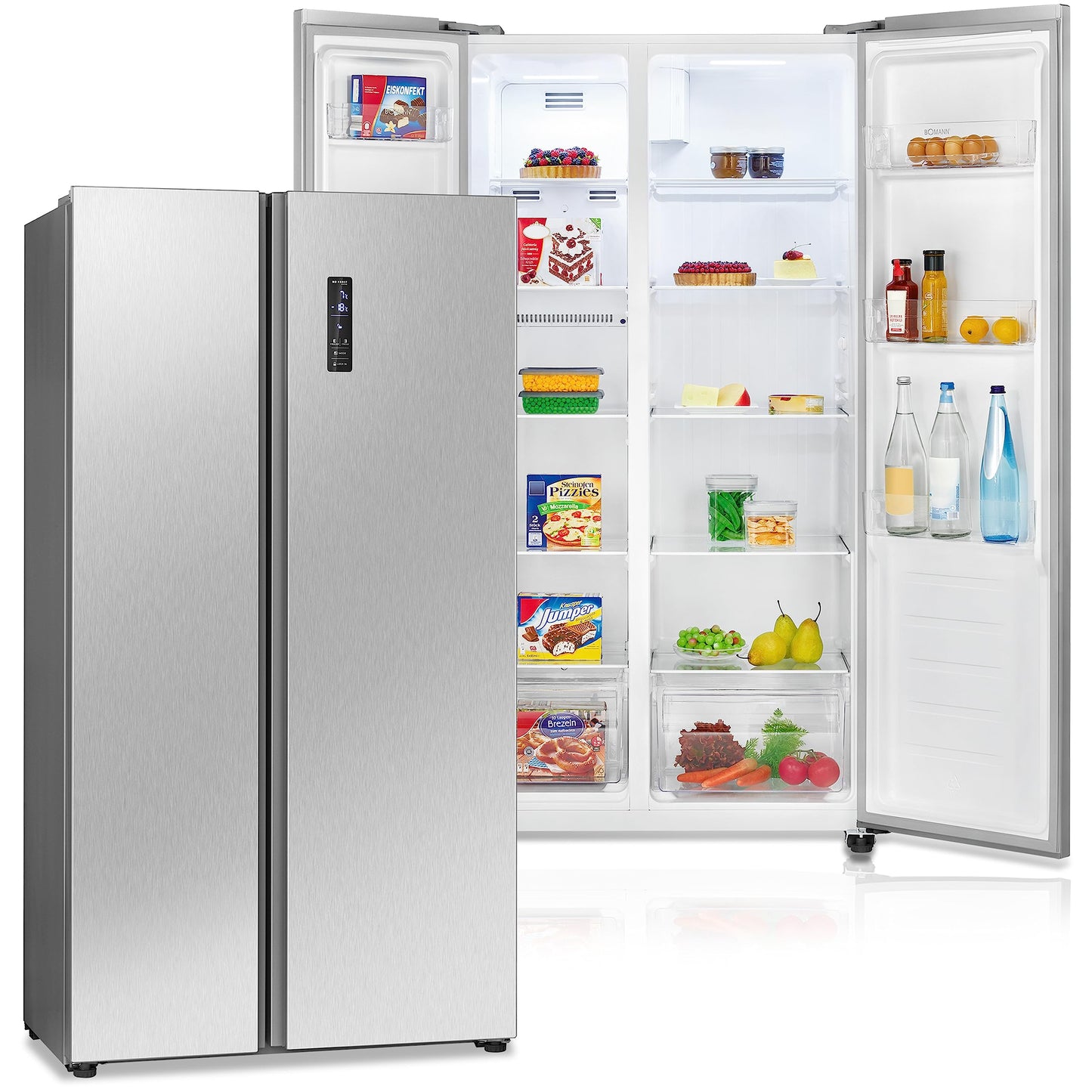 Bomann Side-by-Side Kühlschrank 442L – No Frost, Inox
