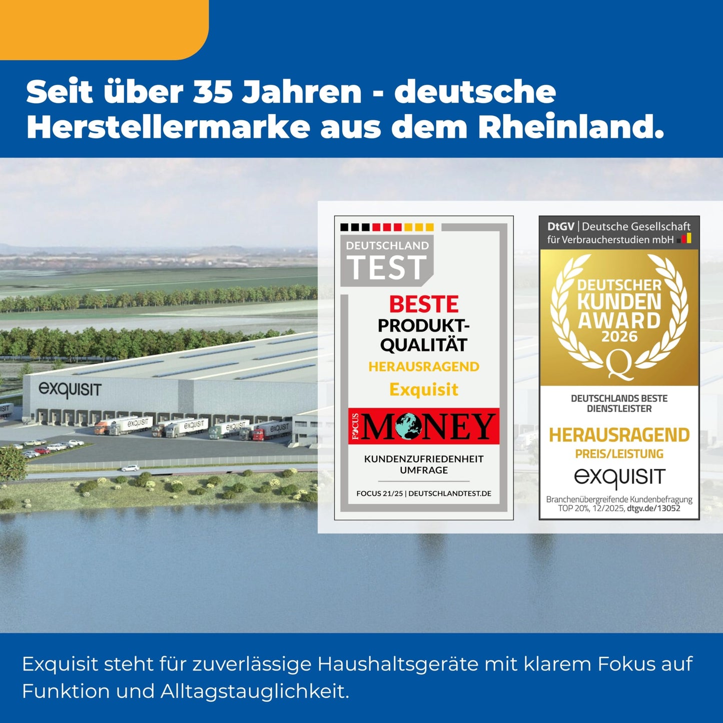 Exquisit Side-by-Side Kühlschrank 442L – No Frost, Anthrazit