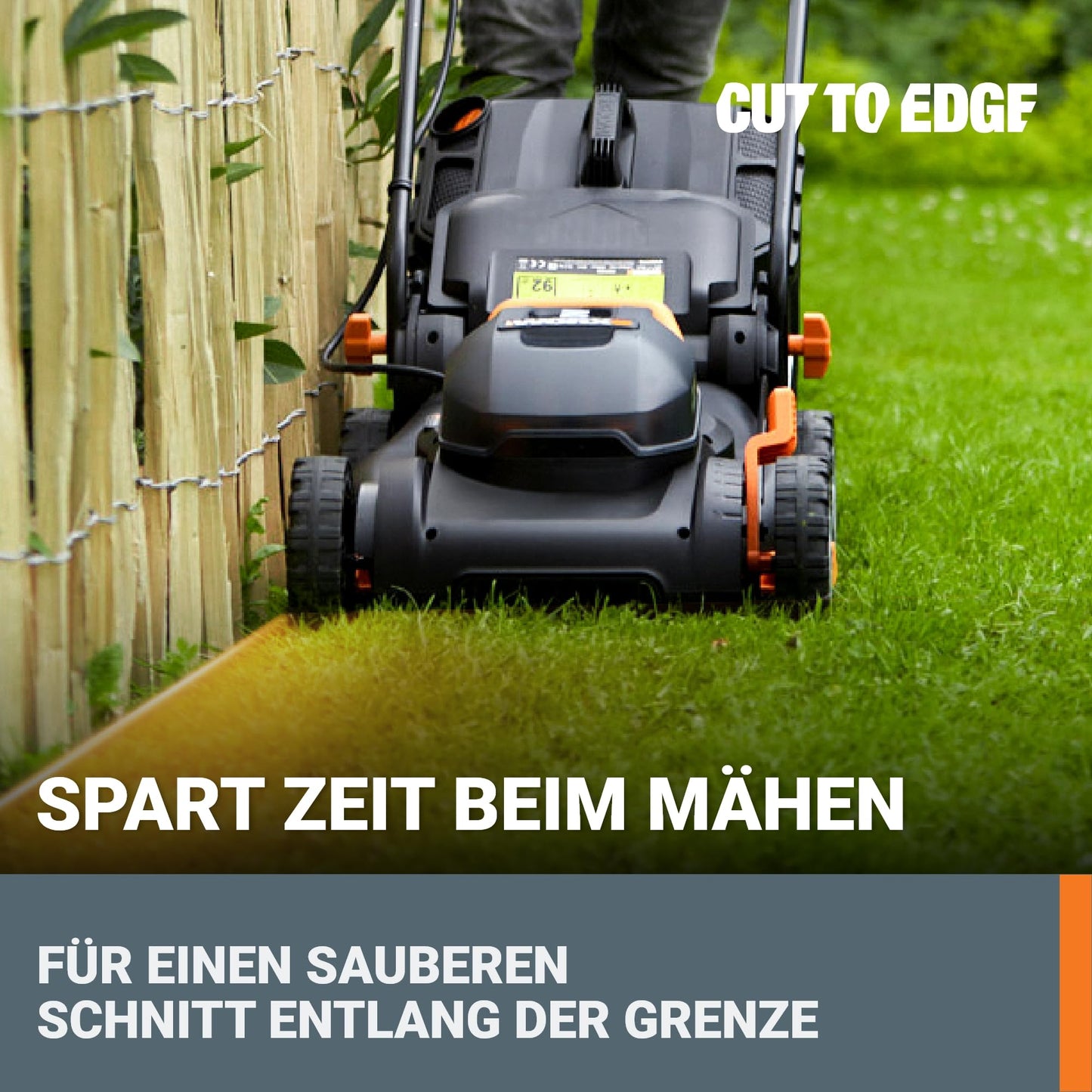 WORX Akku-Rasenmäher WG743E 40V, 40cm Schnittbreite