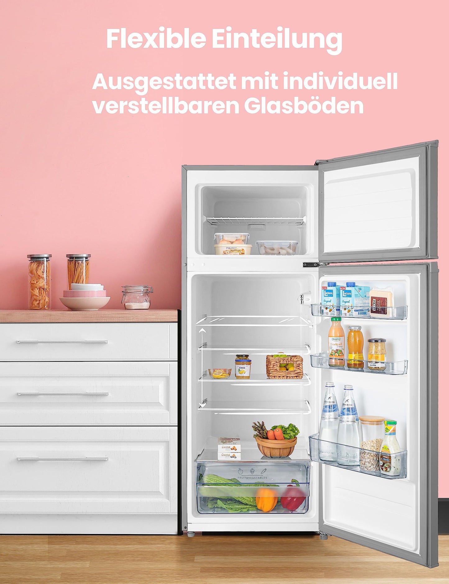 Comfee Kühl-Gefrierkombination – 143cm, Silber