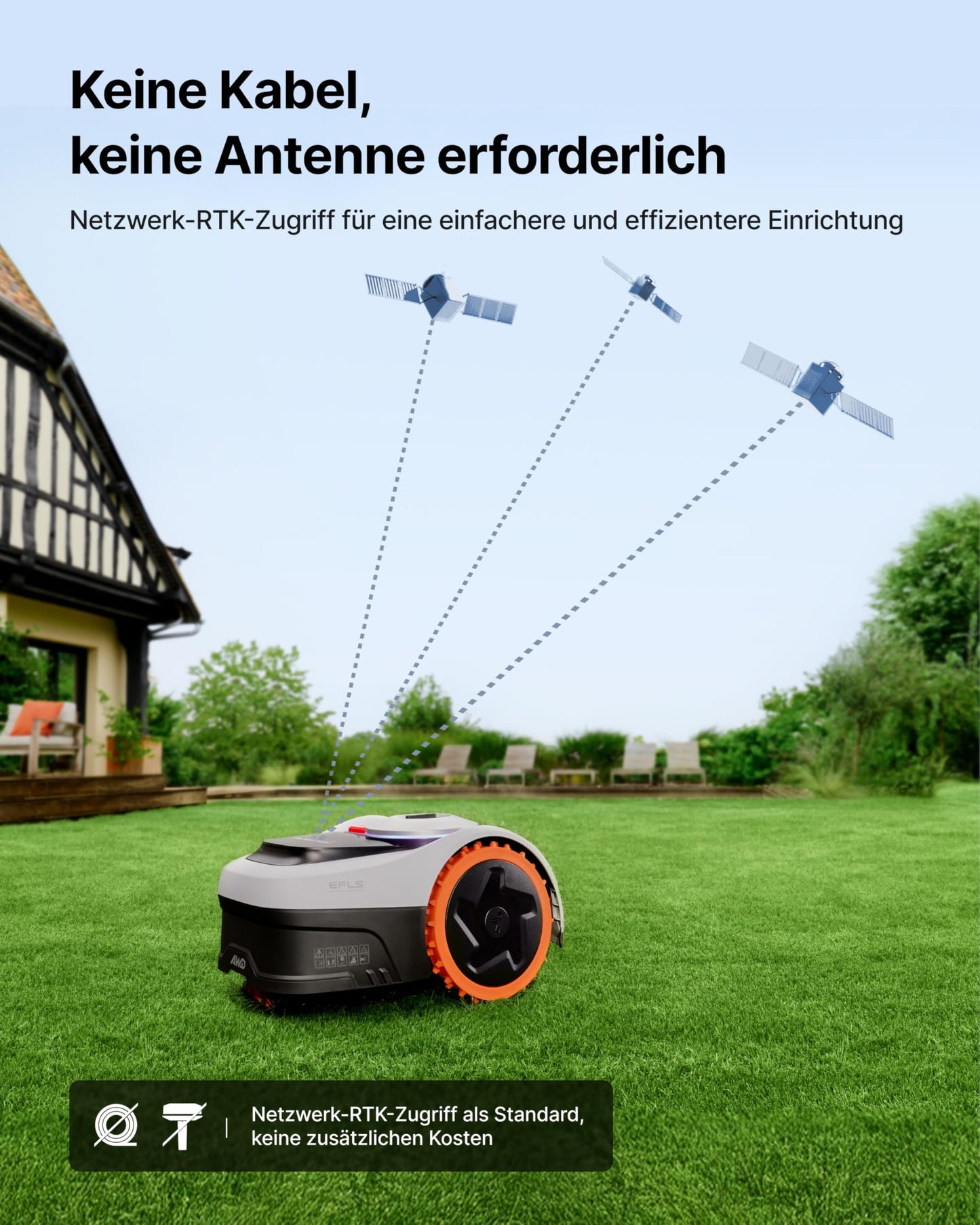 Segway Mähroboter Navimow i205 AWD ohne Begrenzungskabel, Garage S, 500m²