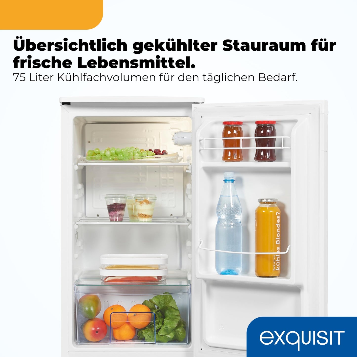 Exquisit Kühlschrank 76L – Kompakt, Weiß