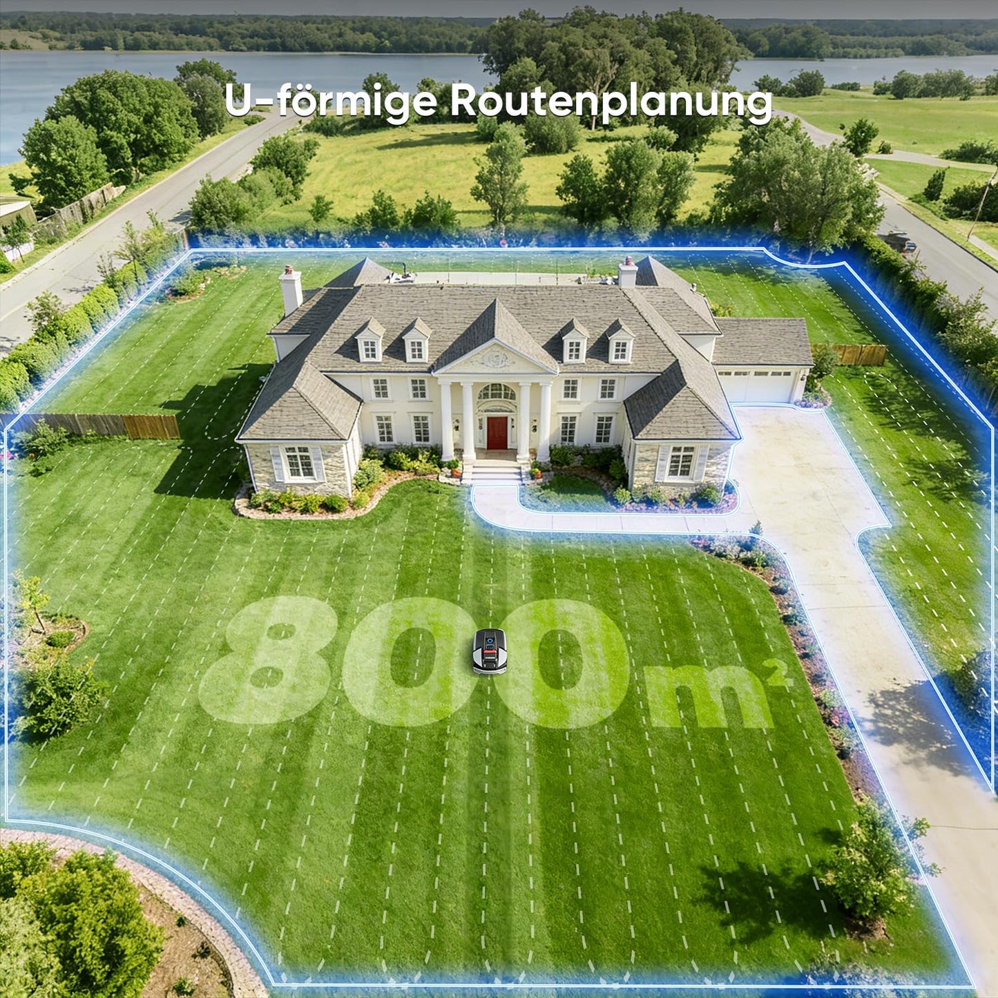 Sunseeker Mähroboter S3 ohne Begrenzungskabel, 800m², RTK+Vision