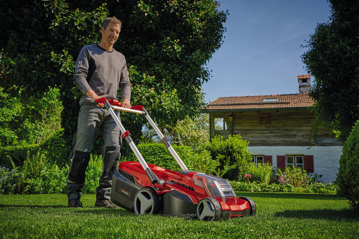 Einhell Professional Akku-Rasenmäher RASARRO 36/38 Kit