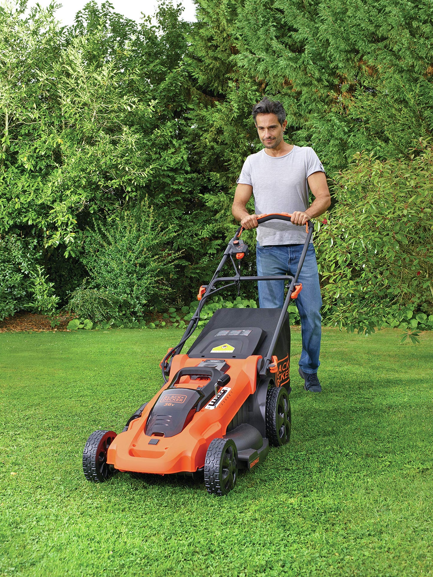 BLACK+DECKER Akku-Rasenmäher CLMA4820L2-QW 36V, 48cm, 3-in-1, inkl. Akkus