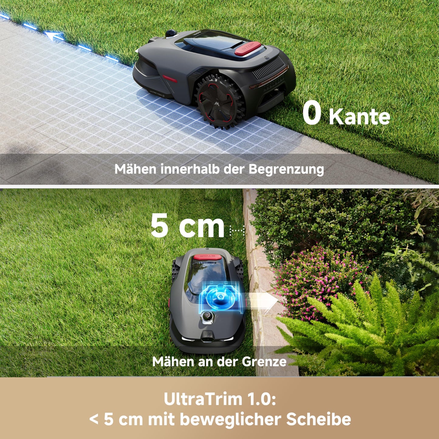 MOVA Mähroboter LiDAX Ultra 800 ohne Begrenzungskabel, 3D-LiDAR, KI Vision